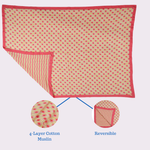 4 Layer Cotton Reversible Muslin Waves Blanket