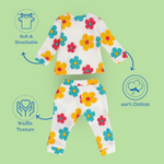 Waffle Floral Cherry Pajama Set