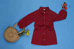 Maroon Classic Twill Dress
