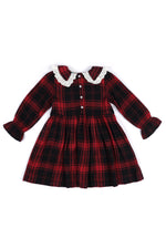 Red Tartan Collar Dress