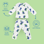 Waffle Blueberry Pajama Set
