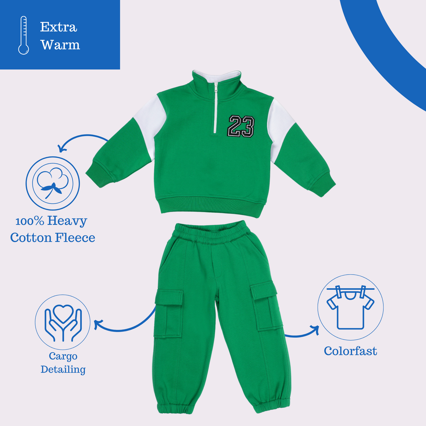 All-star 23 Green Fleece Track Suit