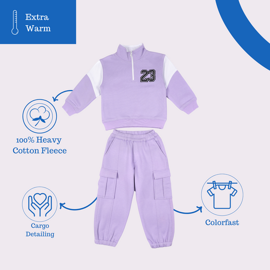 All-star 23 Purple Fleece Track Suit