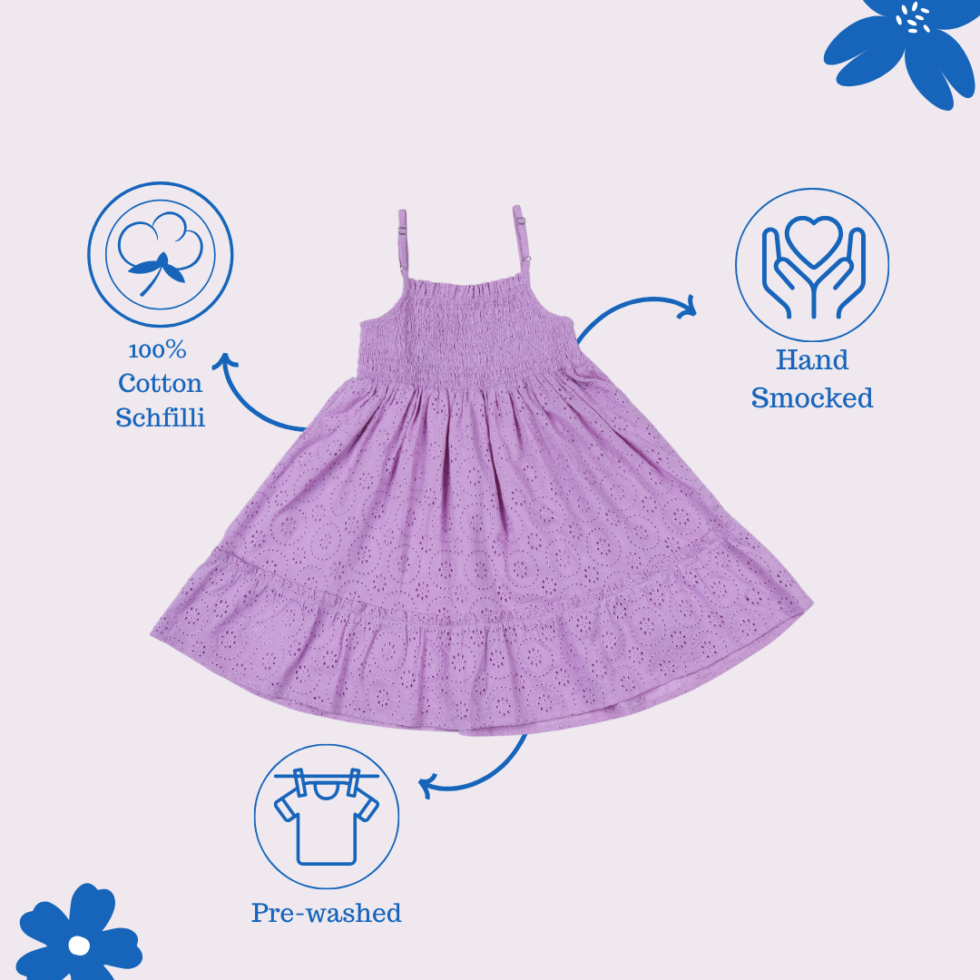 Schifili Purple Tiered Dress