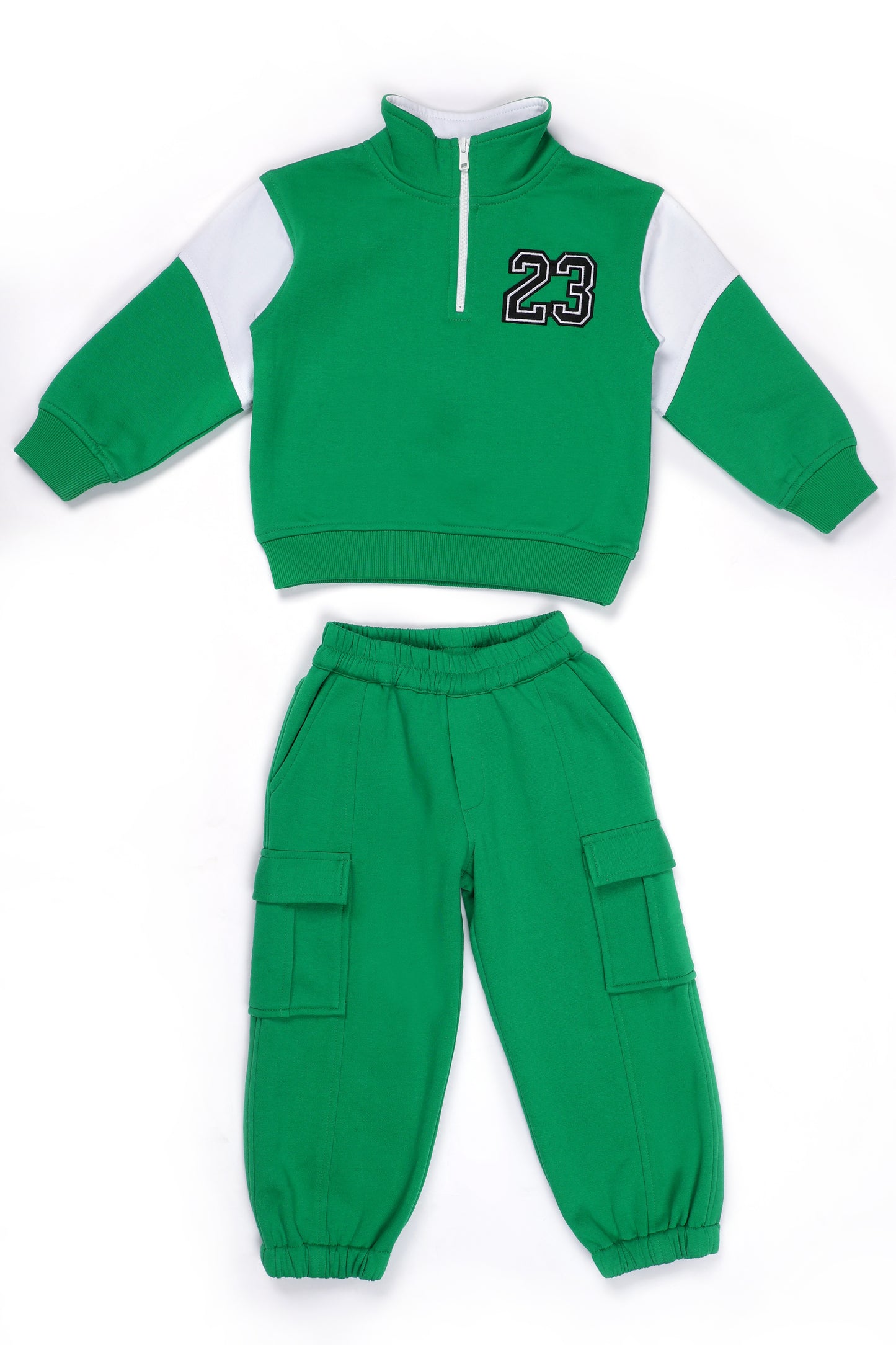 All-star 23 Green Fleece Track Suit