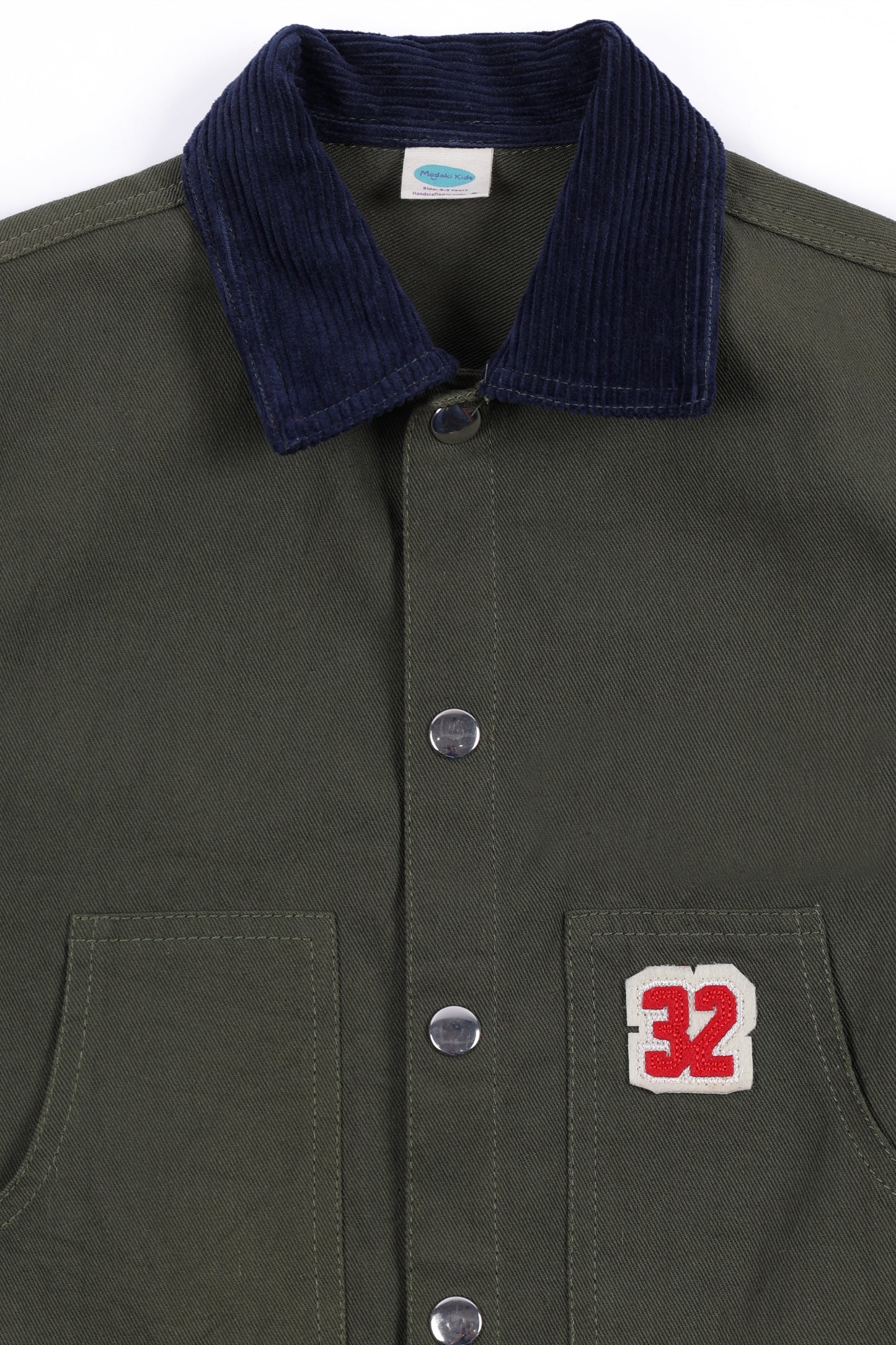 Olive Green Harrington Cotton Twill Shacket