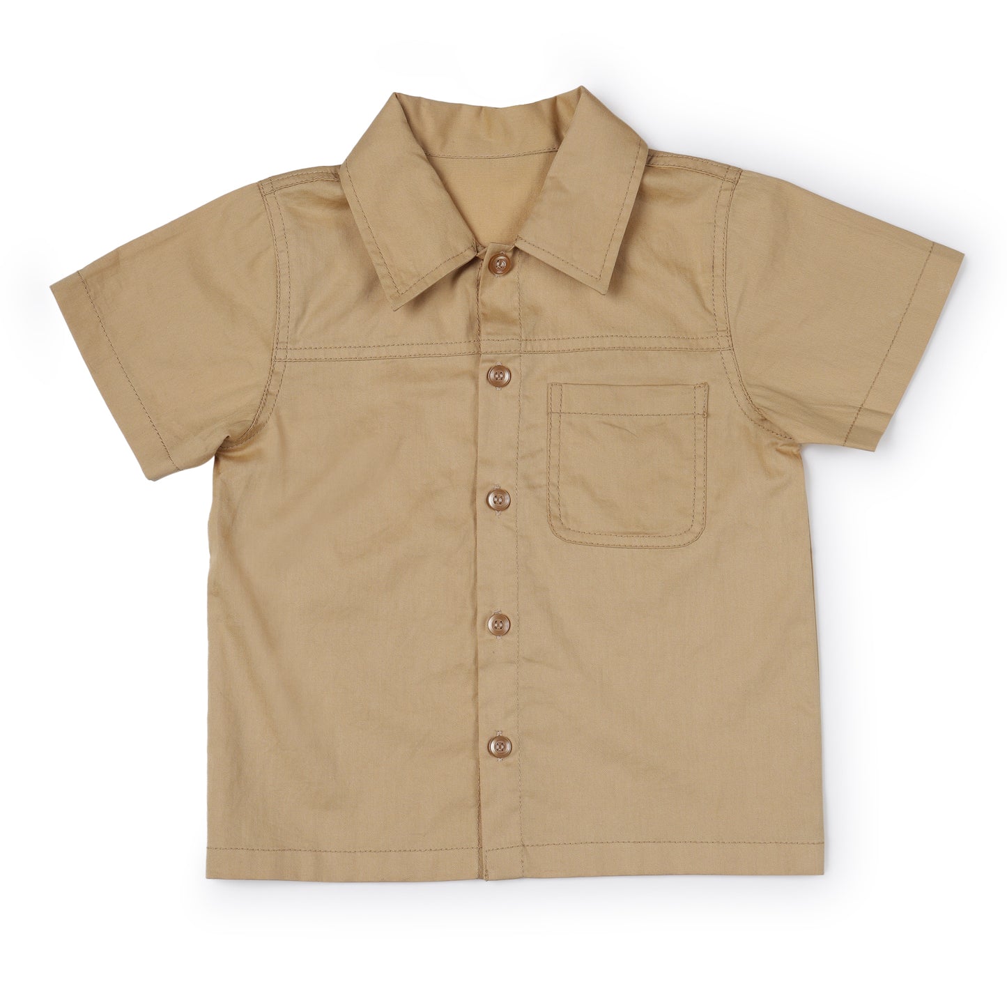 Boys Biege Safari Cotton Co-ord Set