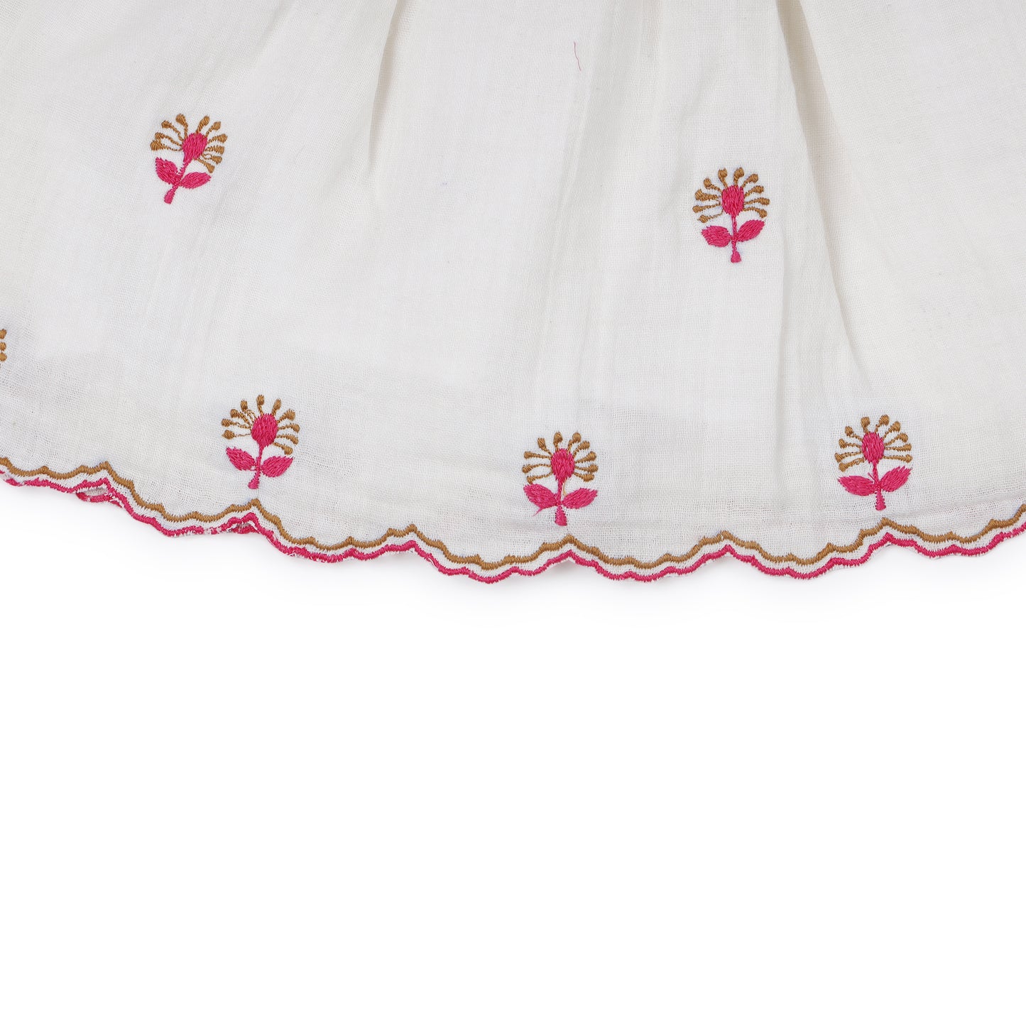 Hand Embroidred Muslin Skirt Set