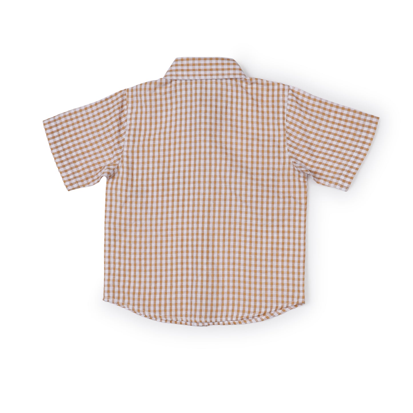 Seersucker Boys Brown Gingham Check Co-ord Set