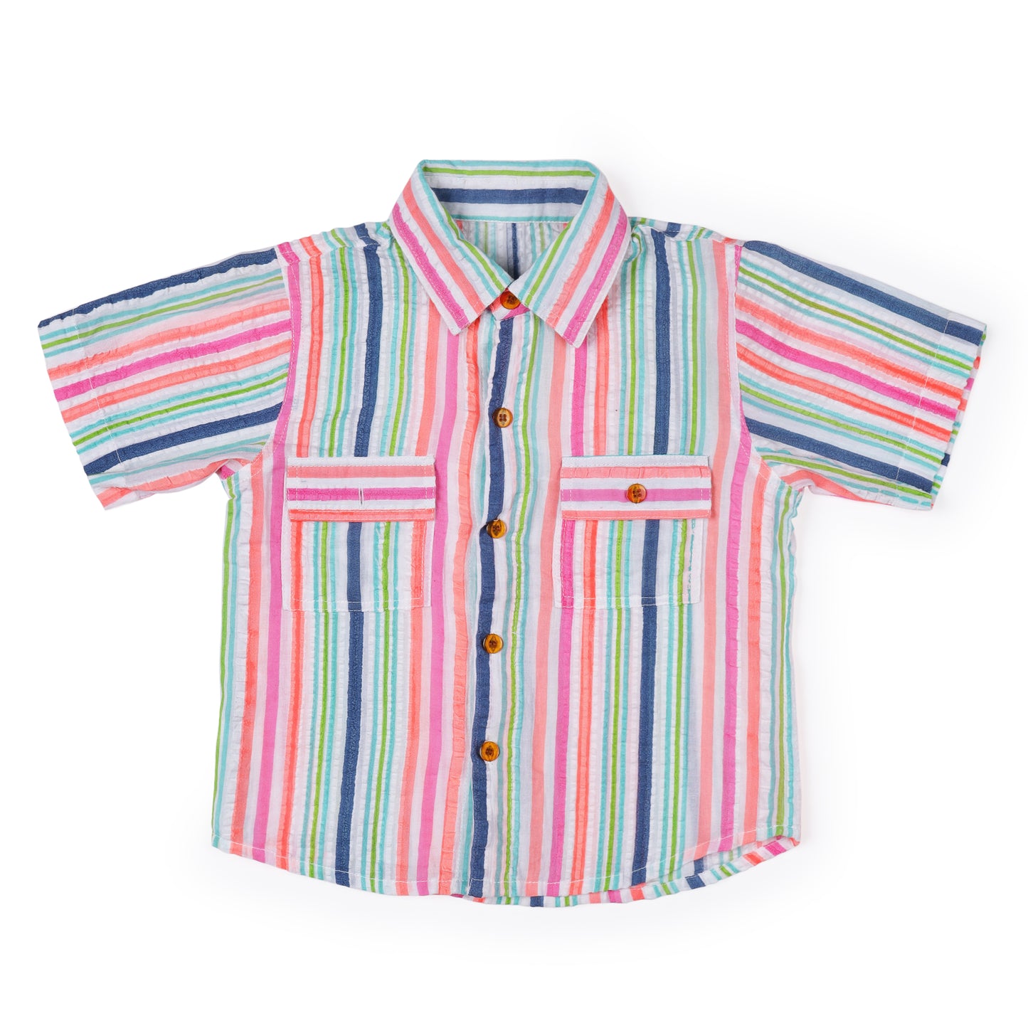 Seersucker Boys Multi-Stripe Co-ord Set