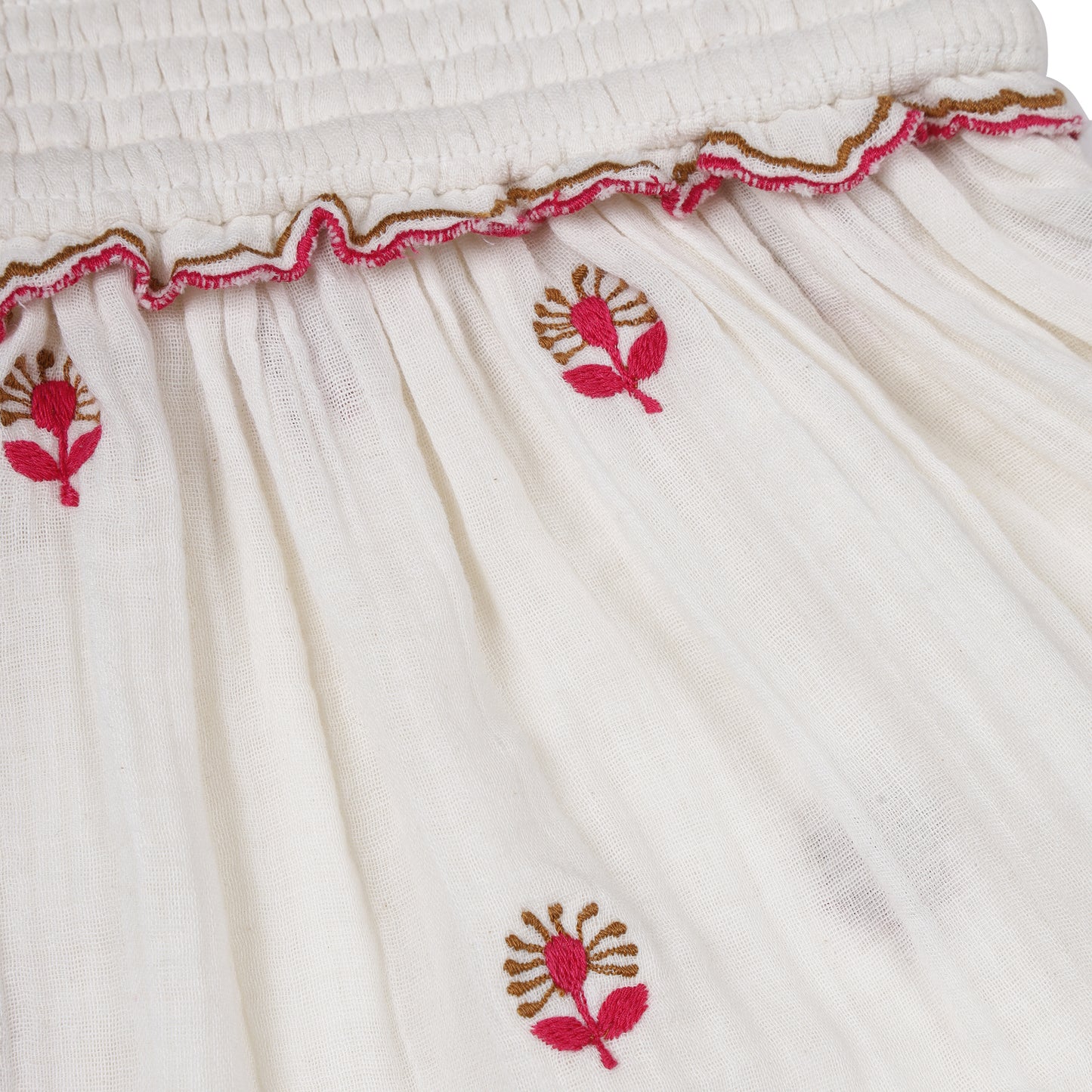 Hand Embroidred Muslin Skirt Set