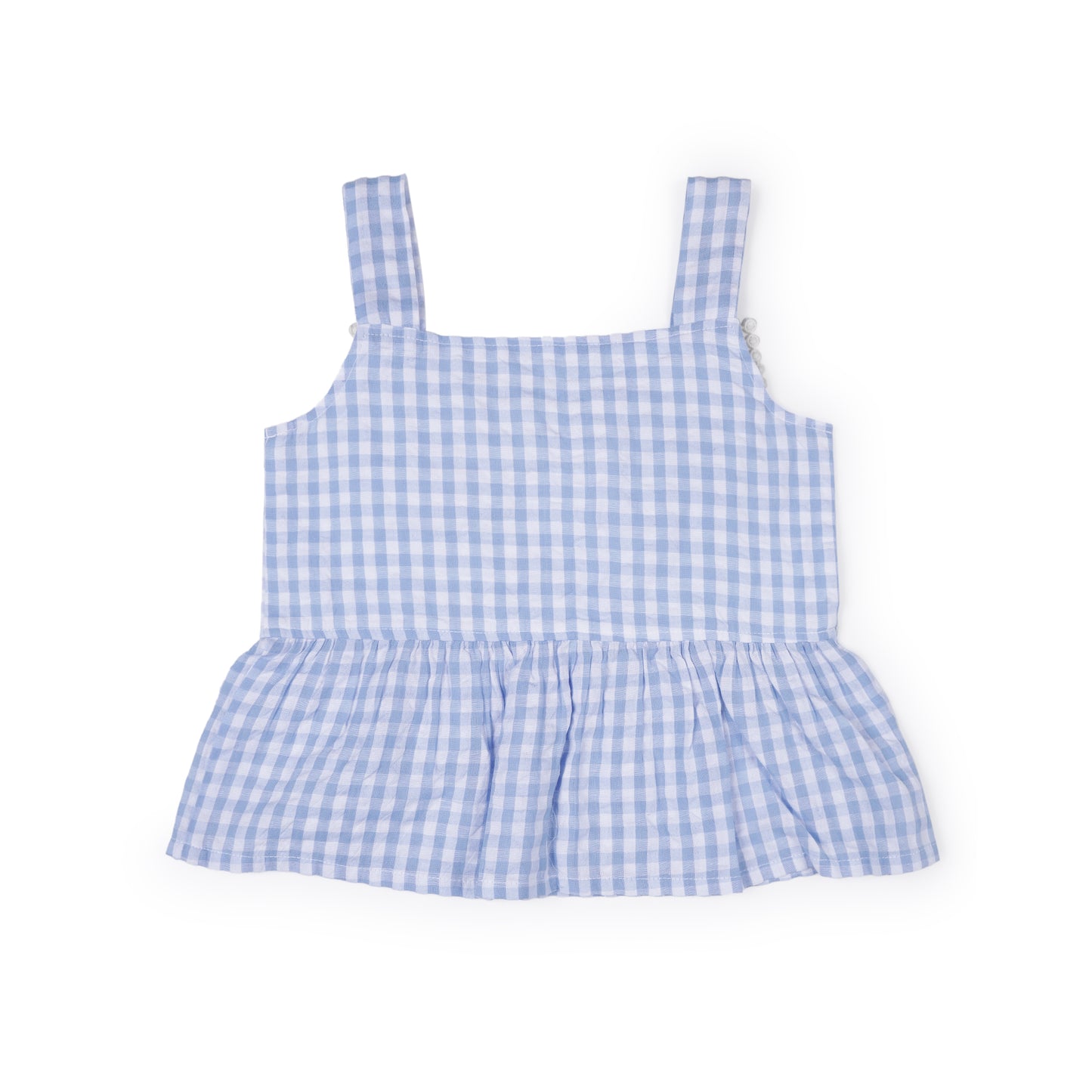 Girls Blue Bow Lace Detail Co-ord Set