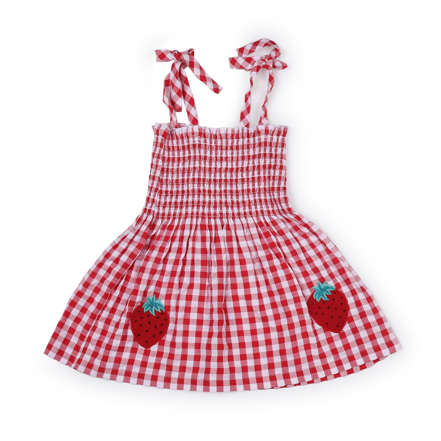 Patchwork Red Strawberry Dress